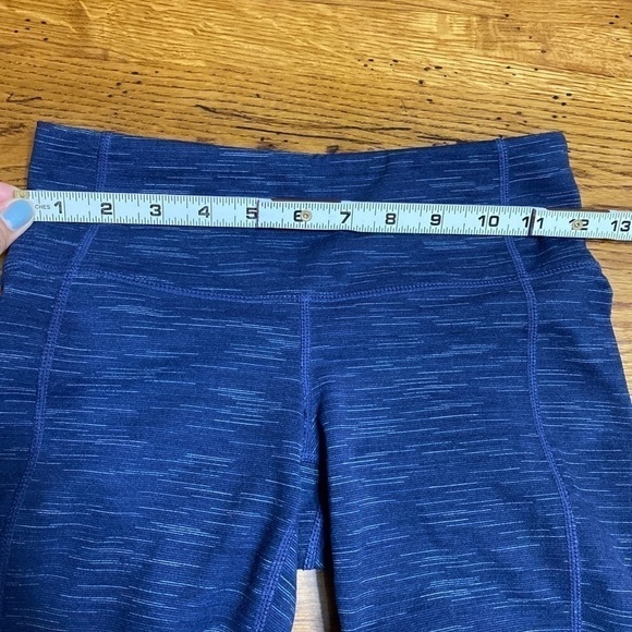 athleta Chaturanga Tight Mid Rise Jacquard Blue Gray Leggings size XSmall. - Picture 6 of 9